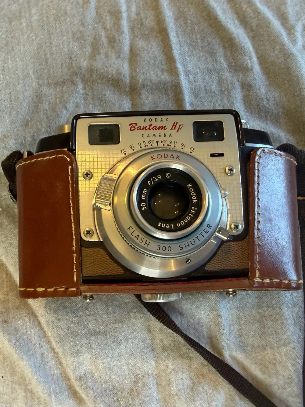 Kodak Bantam RF Camera in Brown and Silver Trim